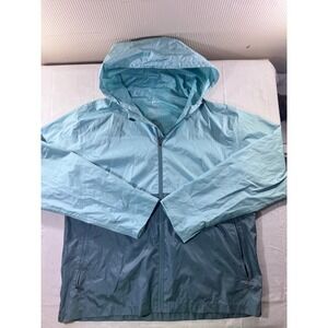 ADVENTURIDGE Womens Lightweight‎ Hooded Windbreaker Jacket Blue Size M